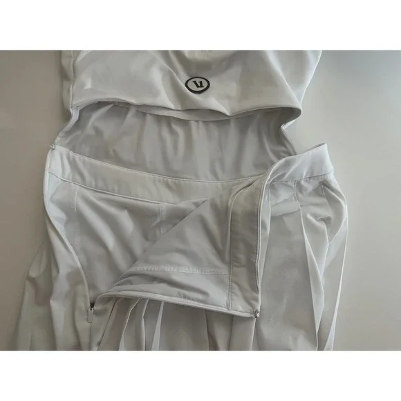 VUORI Set Mini Dress XS White Pleated Skirt Tennis Active Pickleball Golf VW611 - Picture 10 of 13
